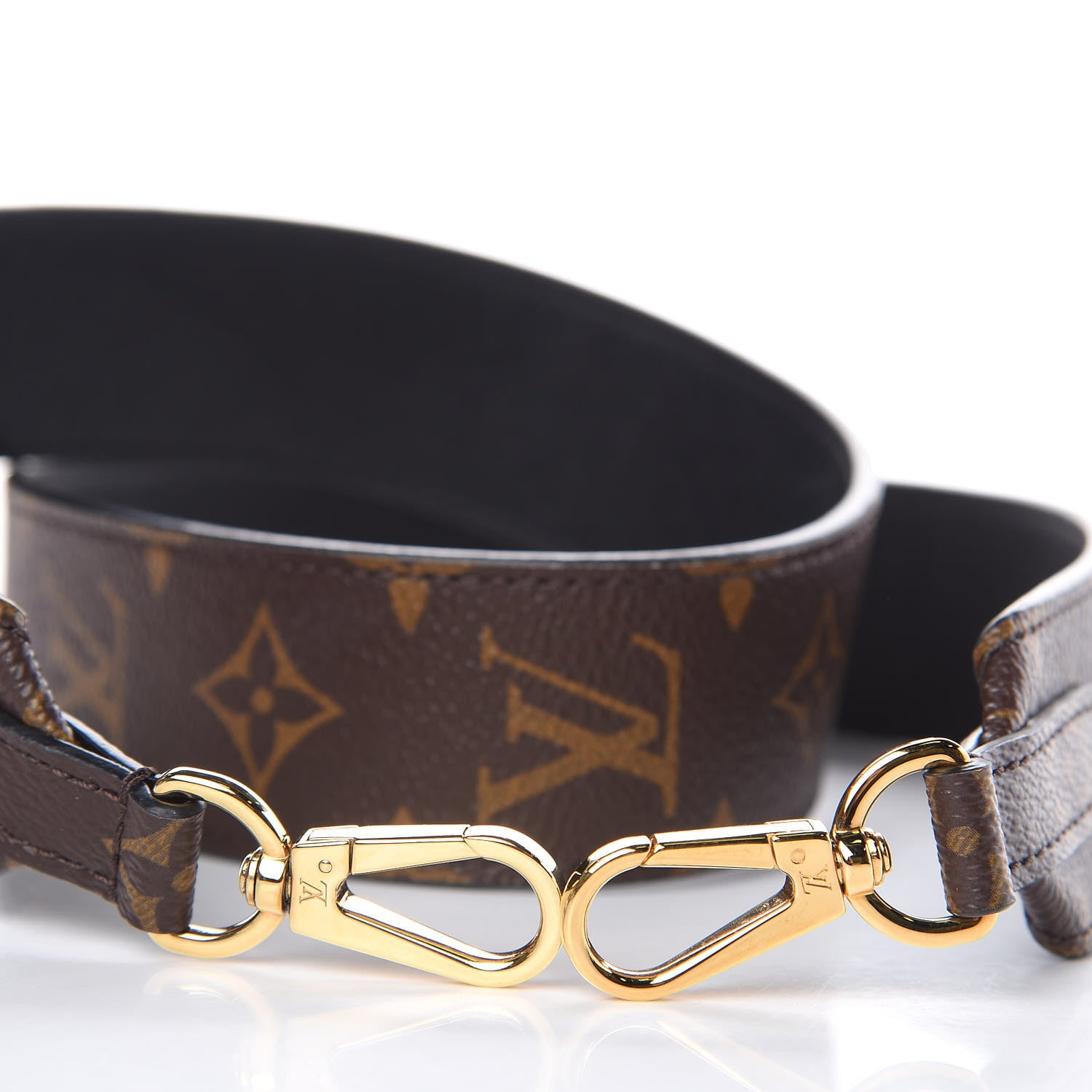 Louis Vuitton Monogram Bandouliere Shoulder Strap Black 3 of 5