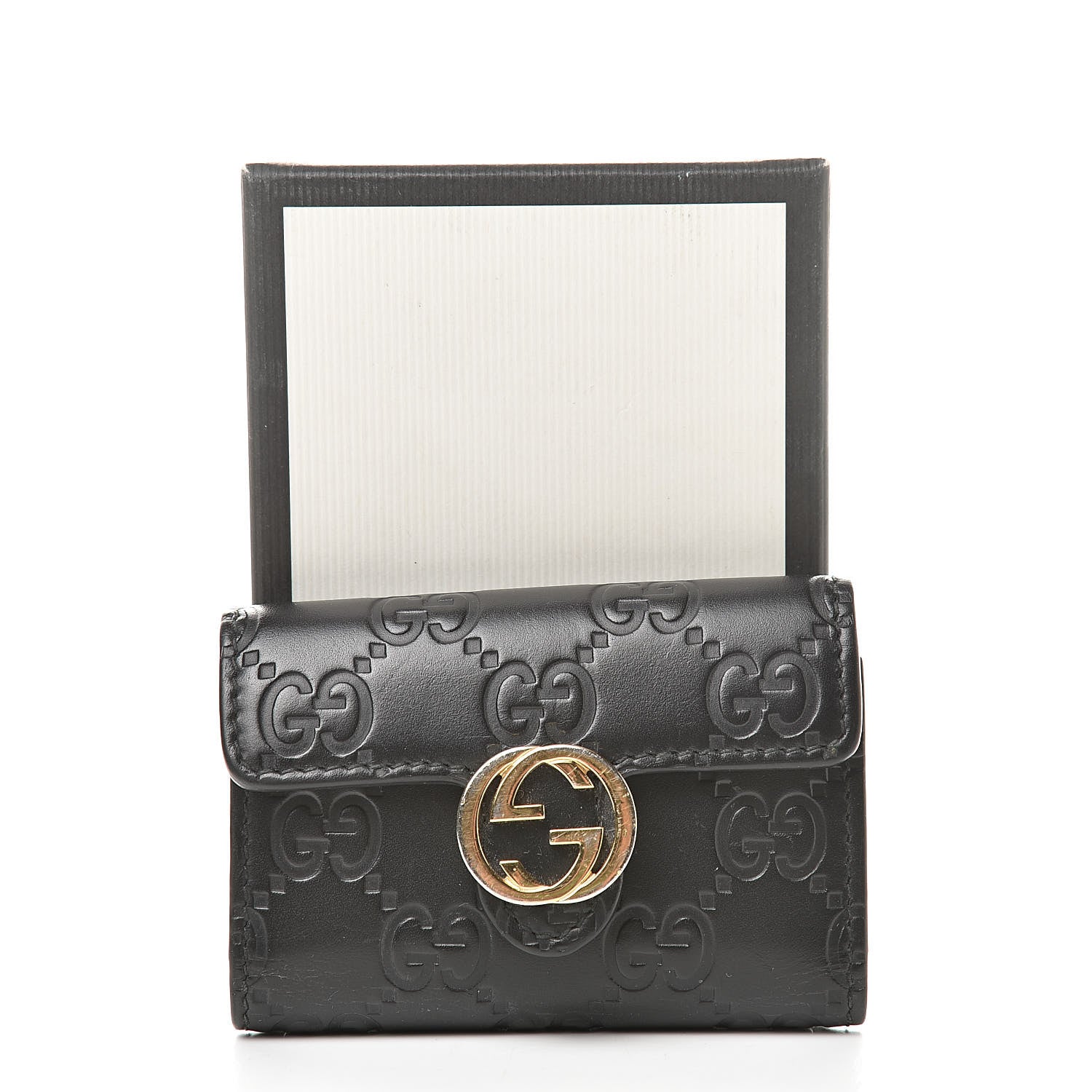 Gucci Guccissima Icon Signature 6 Key Holder Case Black 11 of 11