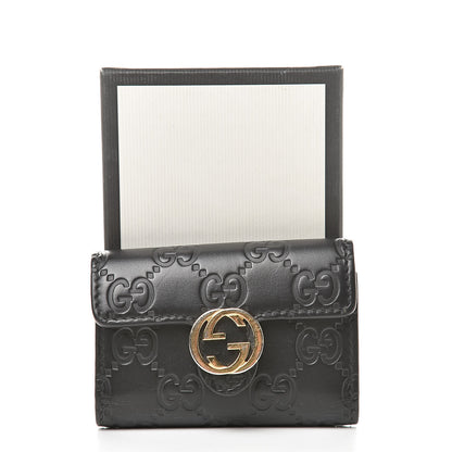 Gucci Guccissima Icon Signature 6 Key Holder Case Black 11 of 11