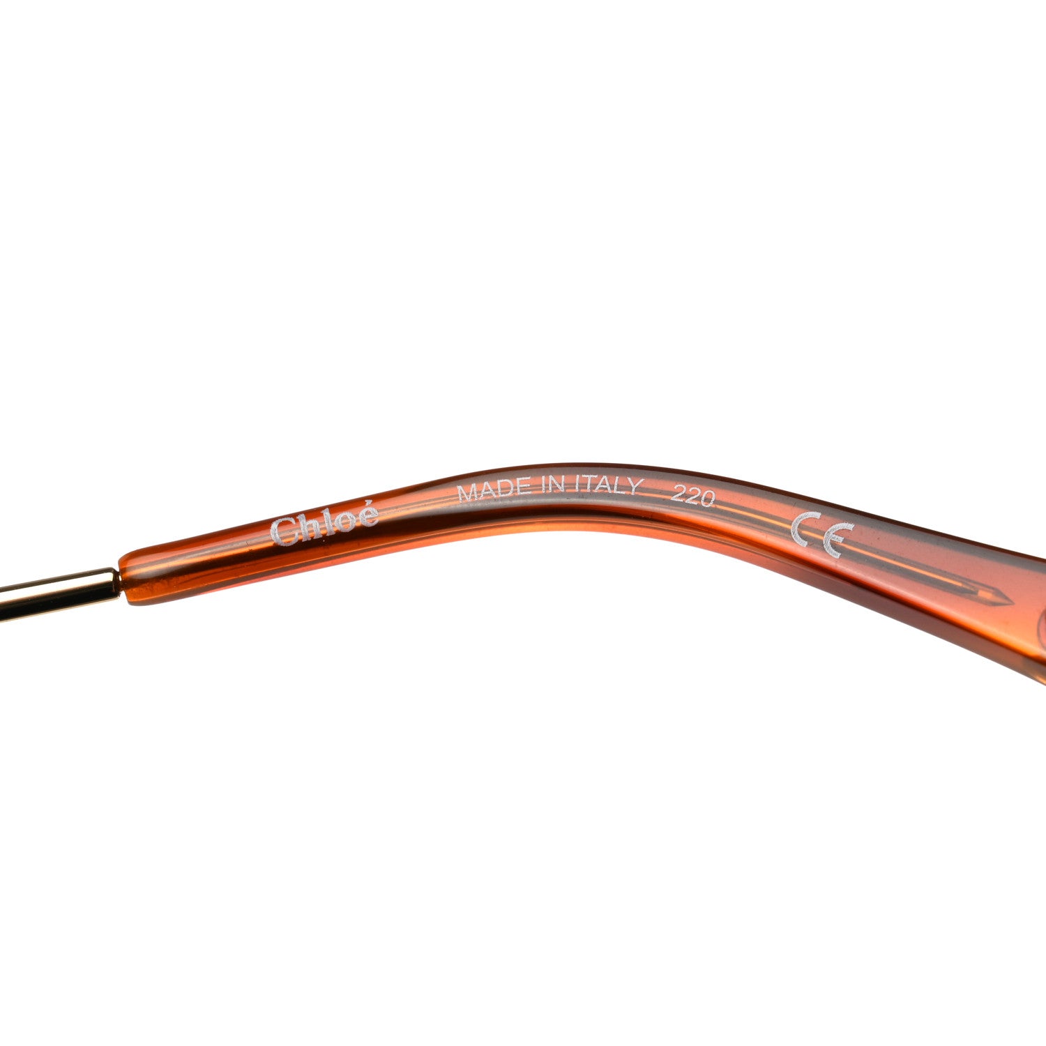 Chloe Metal Cat Eye Sunglasses CE163S Gold 6 of 7