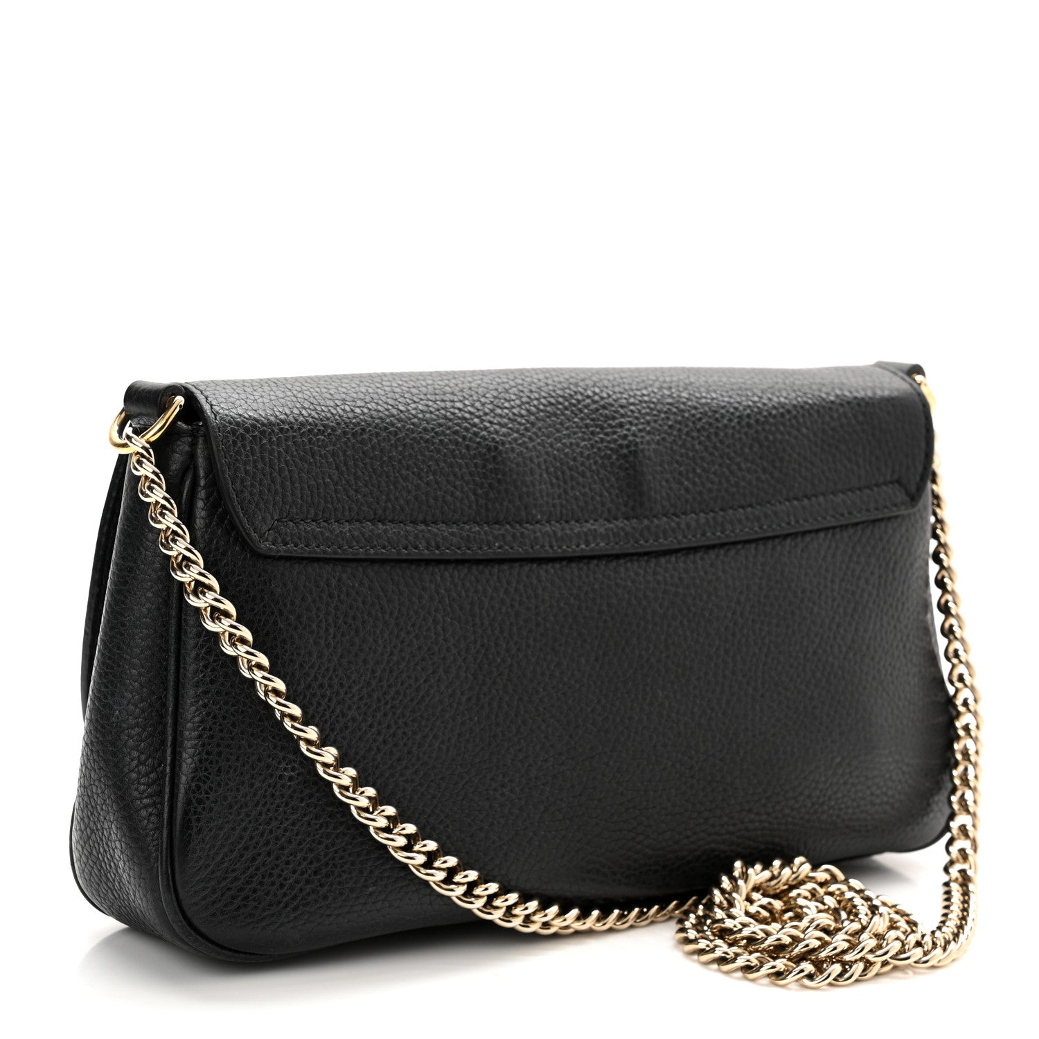 Gucci Pebbled Calfskin Medium Soho Flap Crossbody Black 4 of 11