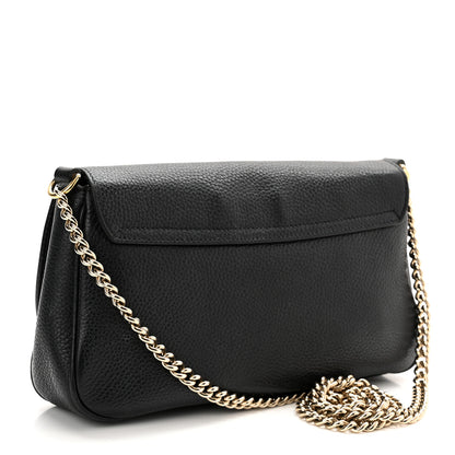 Gucci Pebbled Calfskin Medium Soho Flap Crossbody Black 4 of 11