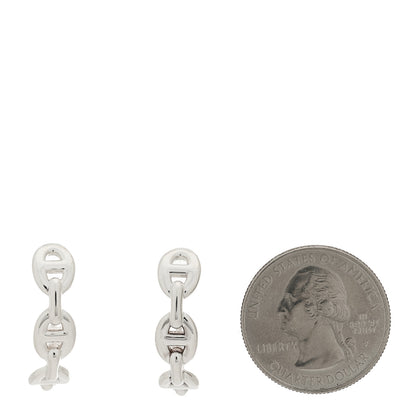 Hermes Sterling Silver Chaine D'Ancre Enchainee Climber Earrings 3 of 10