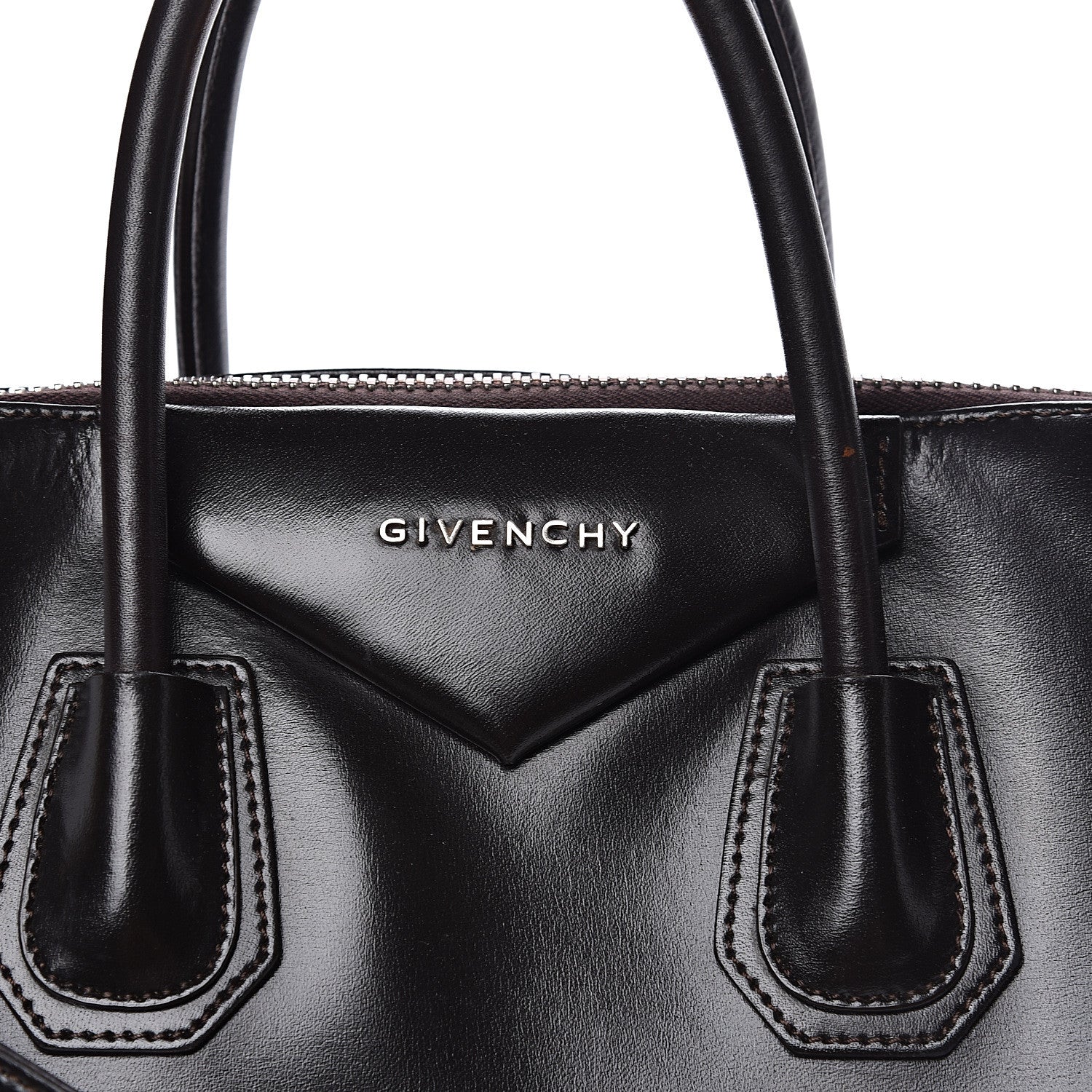 Givenchy Shiny Lord Calfskin Medium Antigona Dark Brown 7 of 12