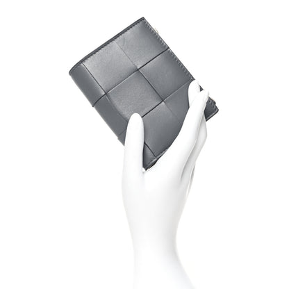 Bottega Veneta Nappa Maxi Intrecciato Bifold Zip Wallet Thunder 2 of 8