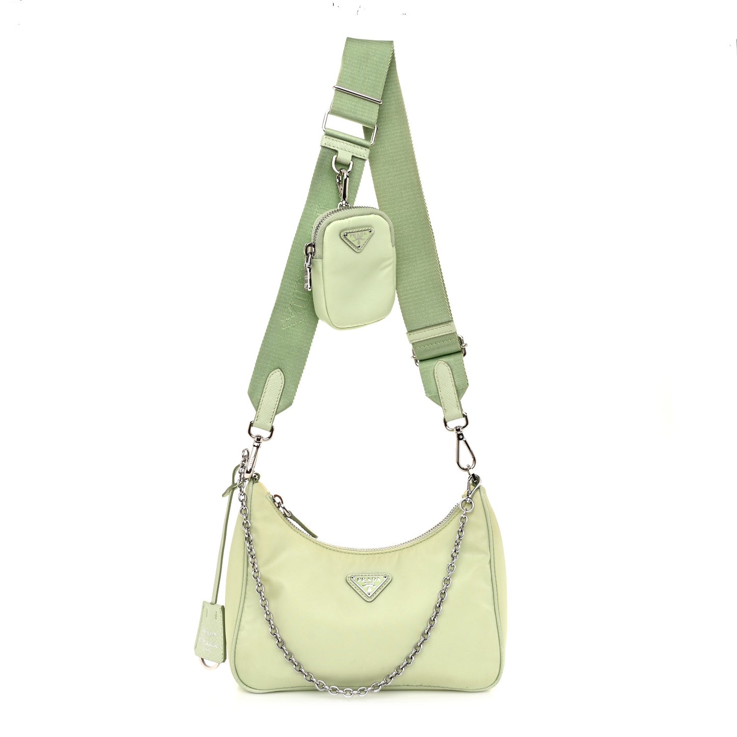 Re-Nylon Saffiano Re-Edition 2005 Shoulder Bag Acqua