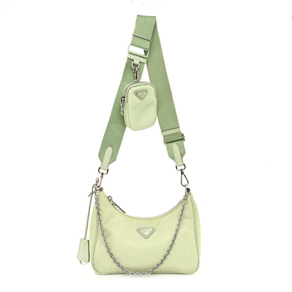 Prada Re-Nylon Saffiano Re-Edition 2005 Shoulder Bag Acqua 1 of 10