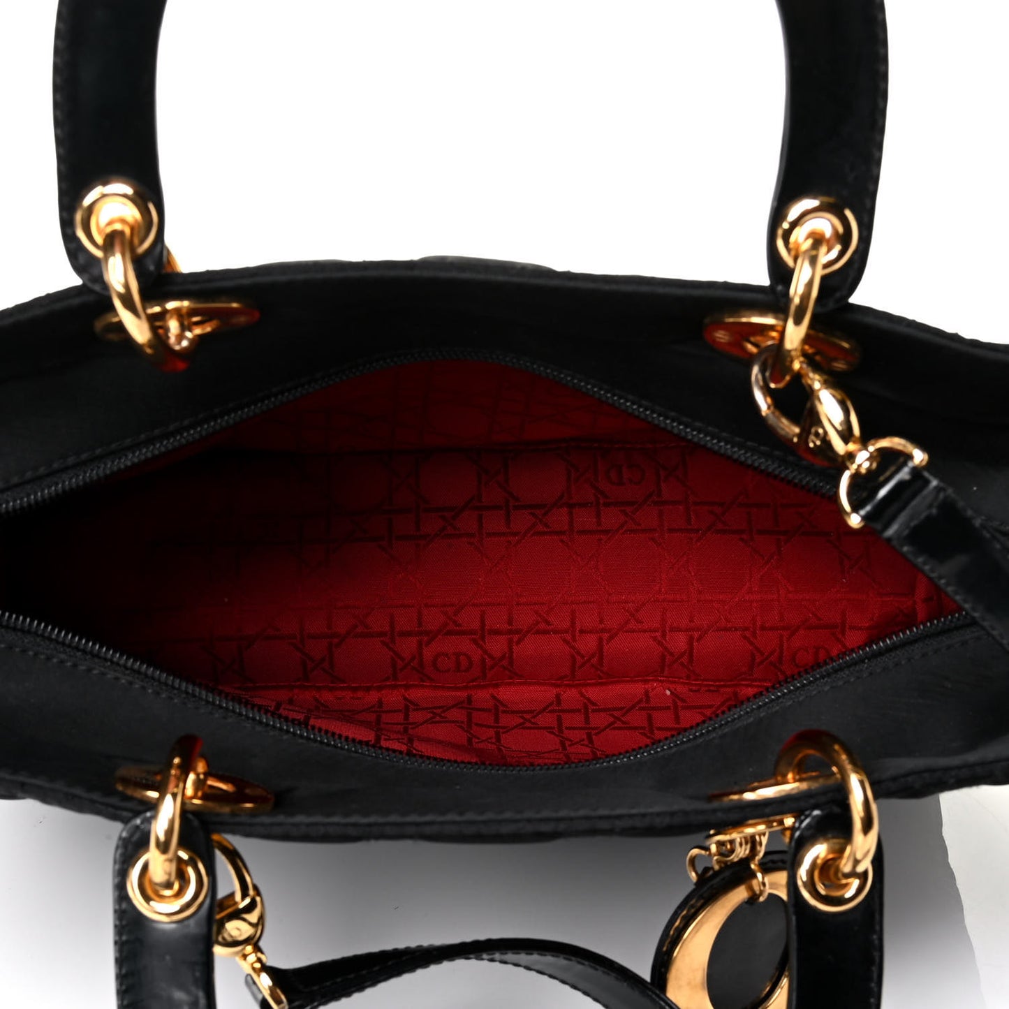 Nylon Cannage Large Lady Dior Black