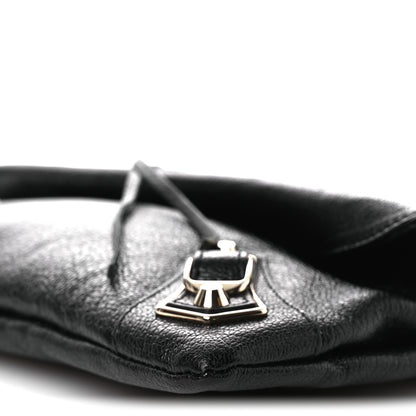 Balenciaga Chevre Gold Metallic Edge Hardware Envelope Clutch Black 11 of 12