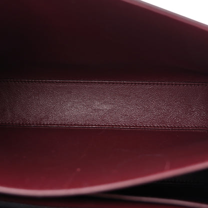 Saint Laurent Smooth Calfskin Medium Classic Monogram Cassandra Top Handle Black Rouge Legion 5 of 19