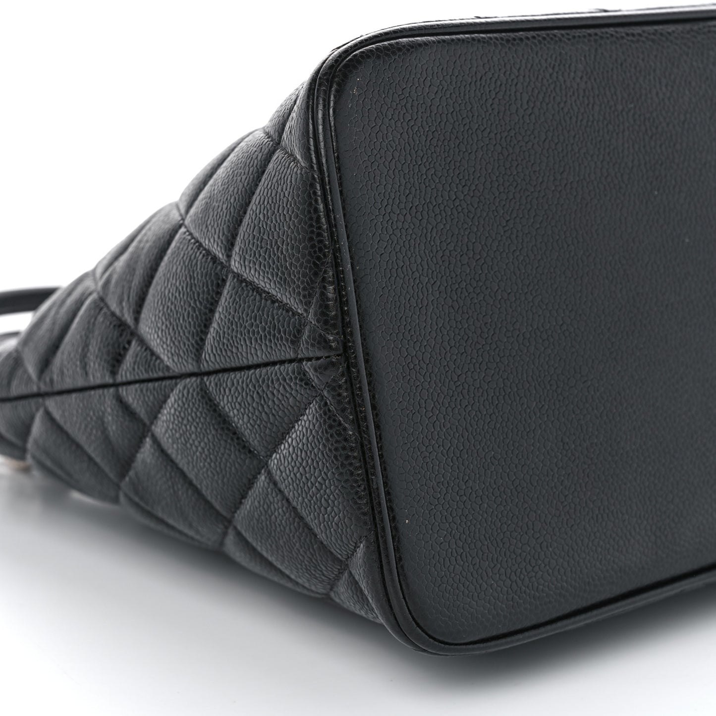 Caviar Quilted Medallion Tote Black