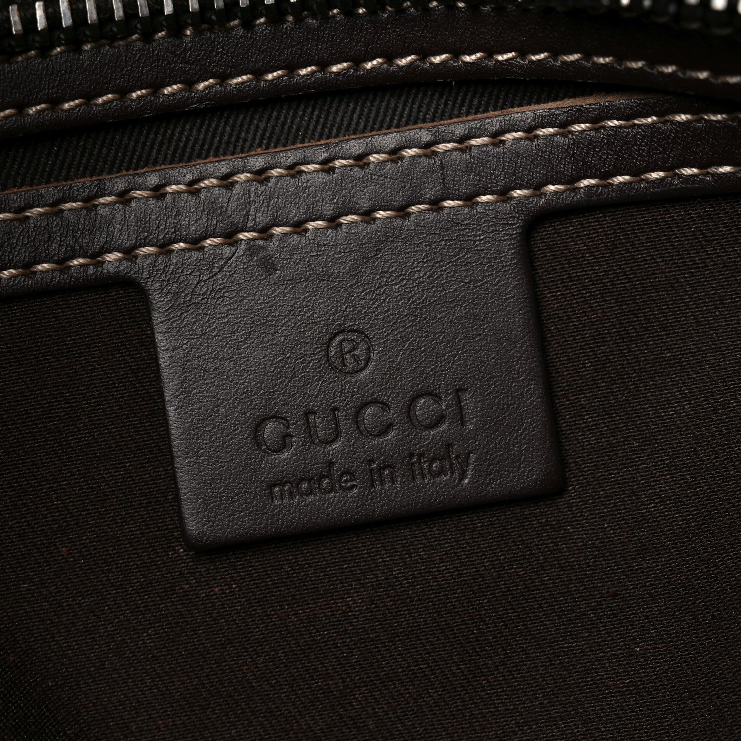 Gucci GG Supreme Monogram Medium Zippered Shopping Tote  Dark Brown 6 of 11
