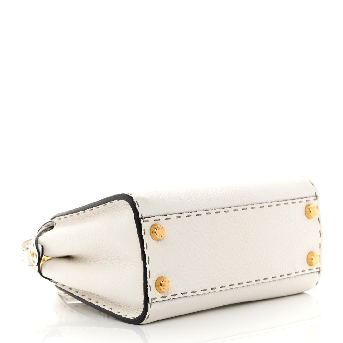 Cuoio Romano Selleria Mini Peekaboo Iconic Satchel White