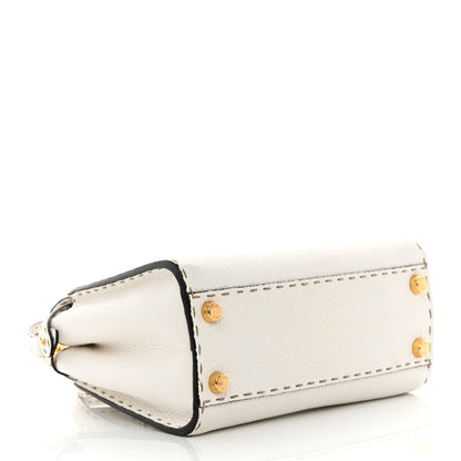 Fendi Cuoio Romano Selleria Mini Peekaboo Iconic Satchel White 4 of 14