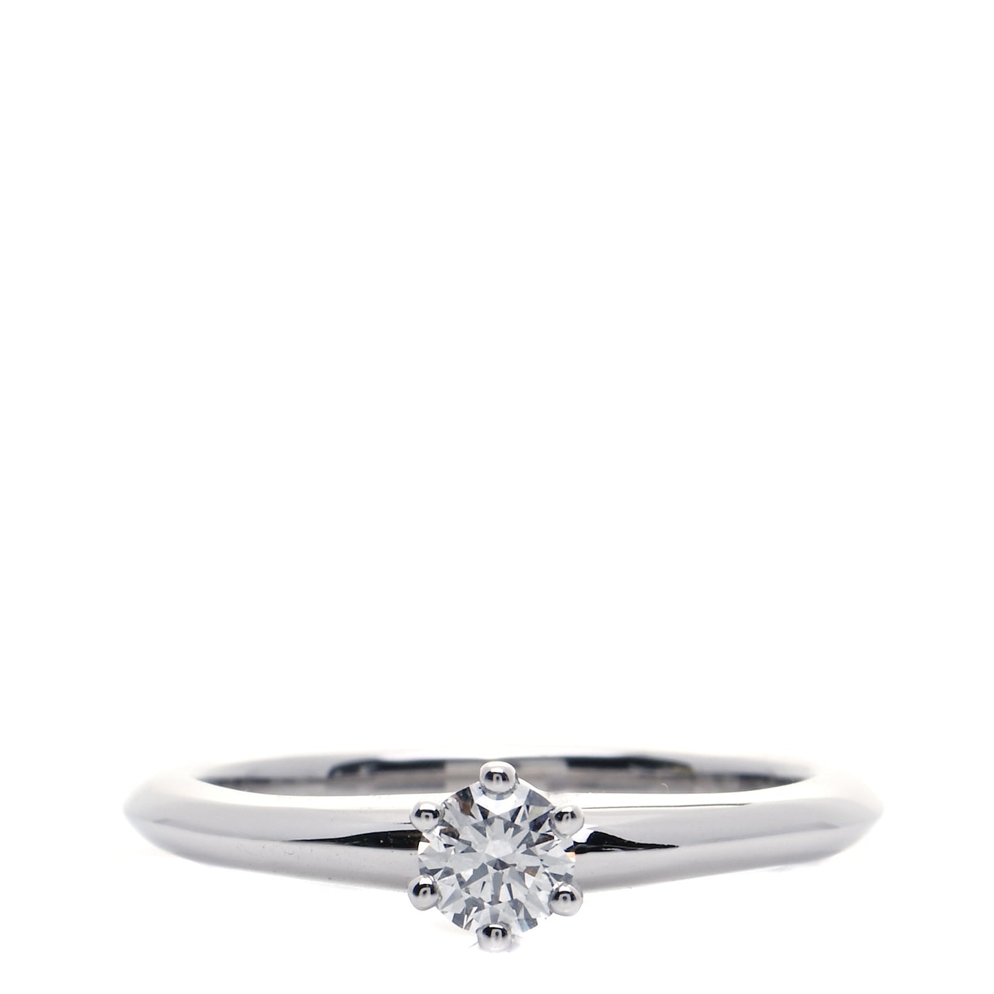 Platinum Diamond .21ct Solitaire Engagement Ring 49 4.75