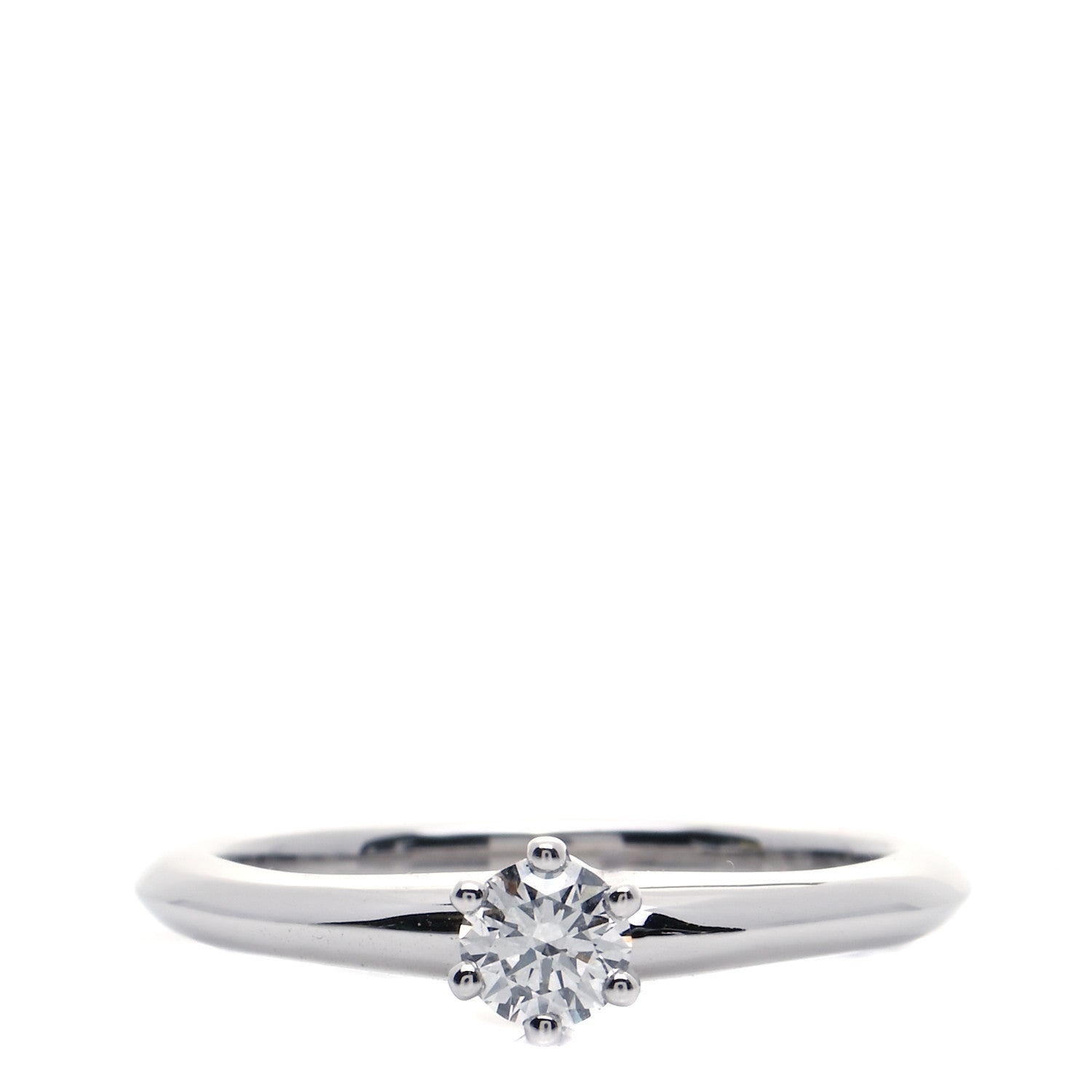 Tiffany Platinum Diamond .21ct Solitaire Engagement Ring 49 4.75 1 of 6