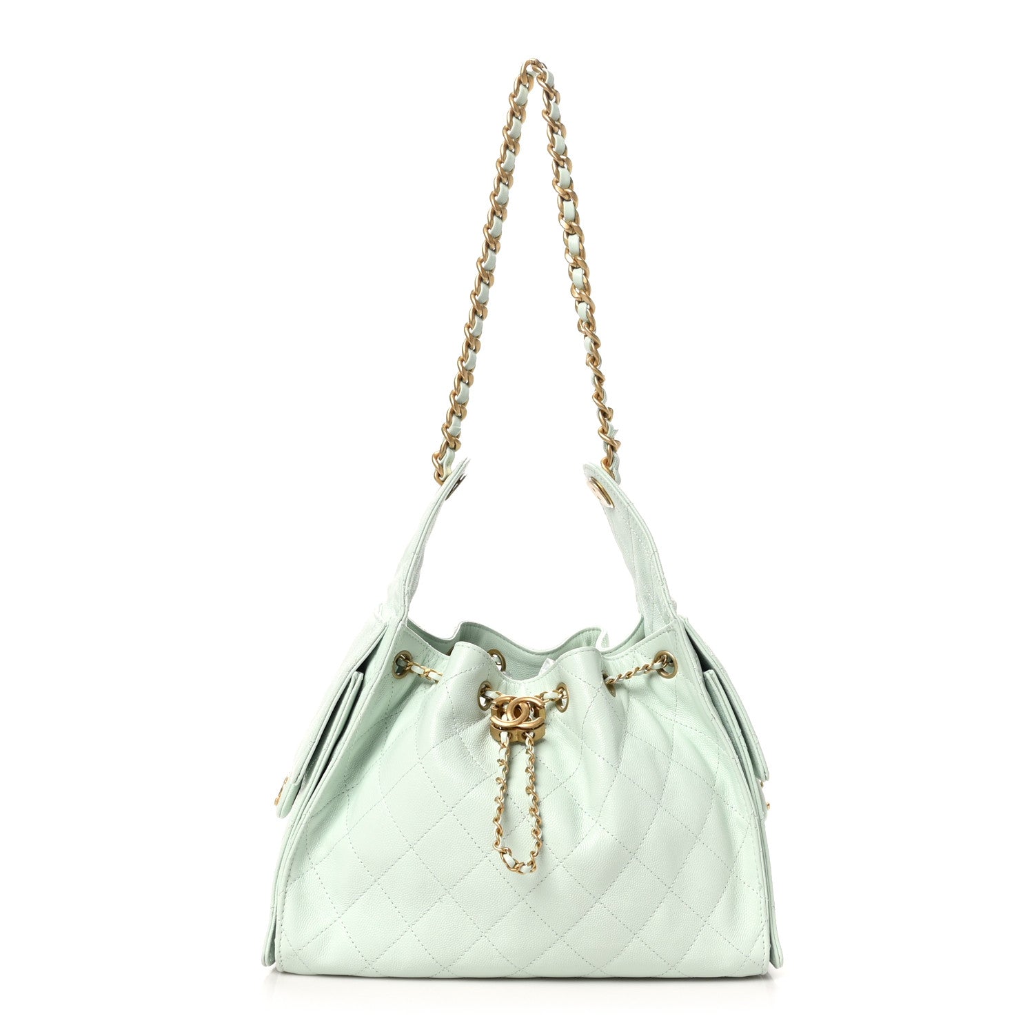 Chanel Caviar Quilted Small Chanel 25 Handbag Light Green 1 of 10