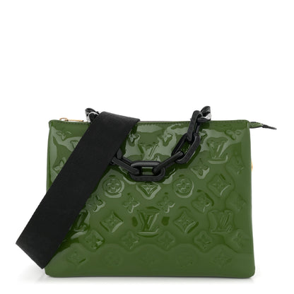 Louis Vuitton Patent Embossed Monogram Coussin PM Green Black 1 of 9