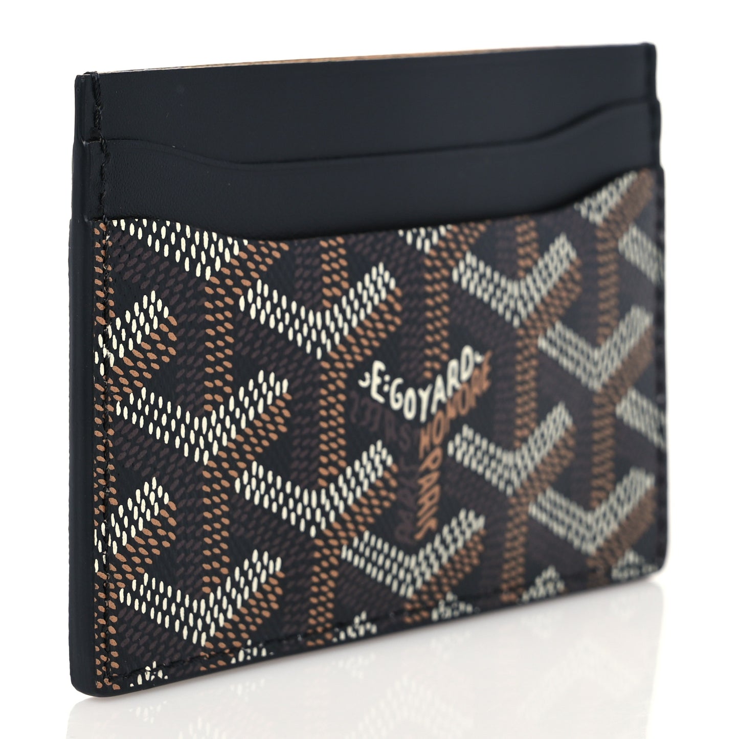 Goyardine Saint Sulpice Card Holder Black