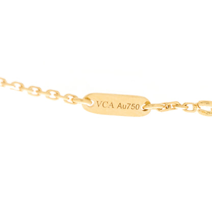 Van Cleef & Arpels 18K Yellow Gold Mother of Pearl Sweet Alhambra Bracelet 3 of 4