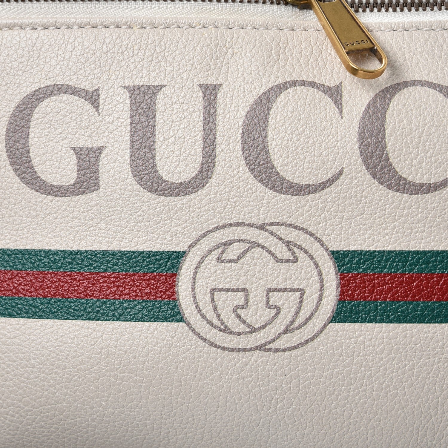 Gucci Grained Calfskin Logo Belt Bag White 8 of 8