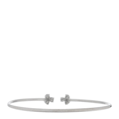 Tiffany 18K White Gold Diamond Aria Wire Bracelet 2 of 4
