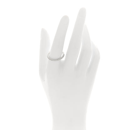David Yurman 18K White Gold Diamond 2mm Cable Collectibles Band Ring 57 8 2 of 4