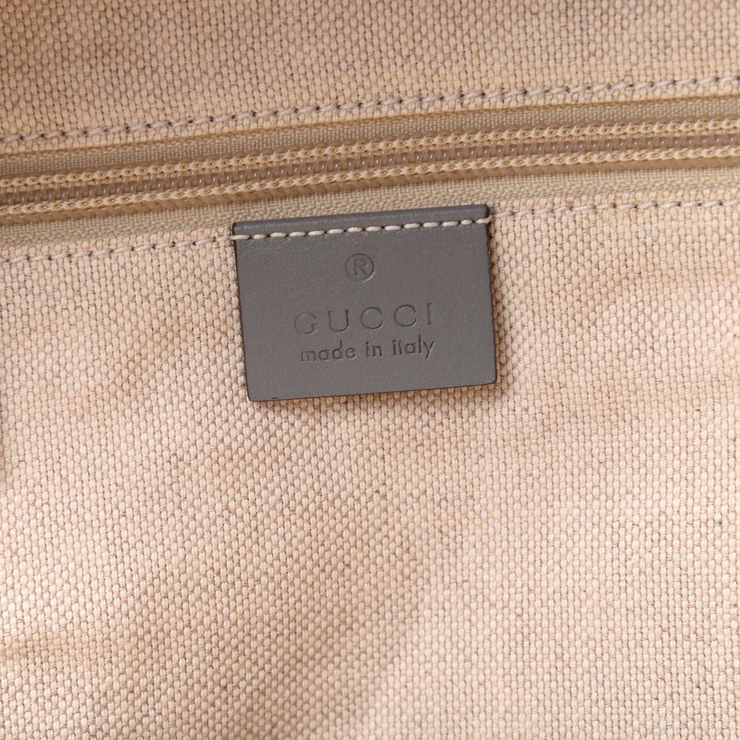 GG Supreme Monogram Medium Classic Backpack Ecru Grigio