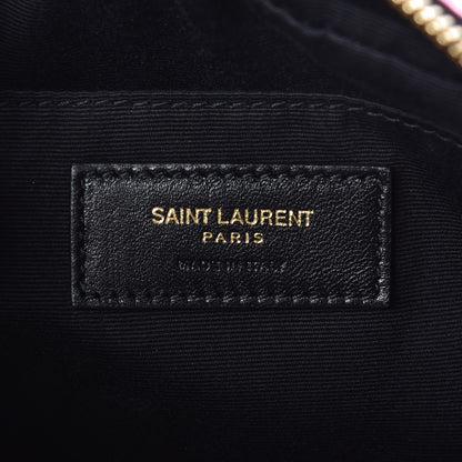 Saint Laurent Metallic Calfskin Matelasse Monogram Lou Camera Bag Vegas Pink 8 of 8