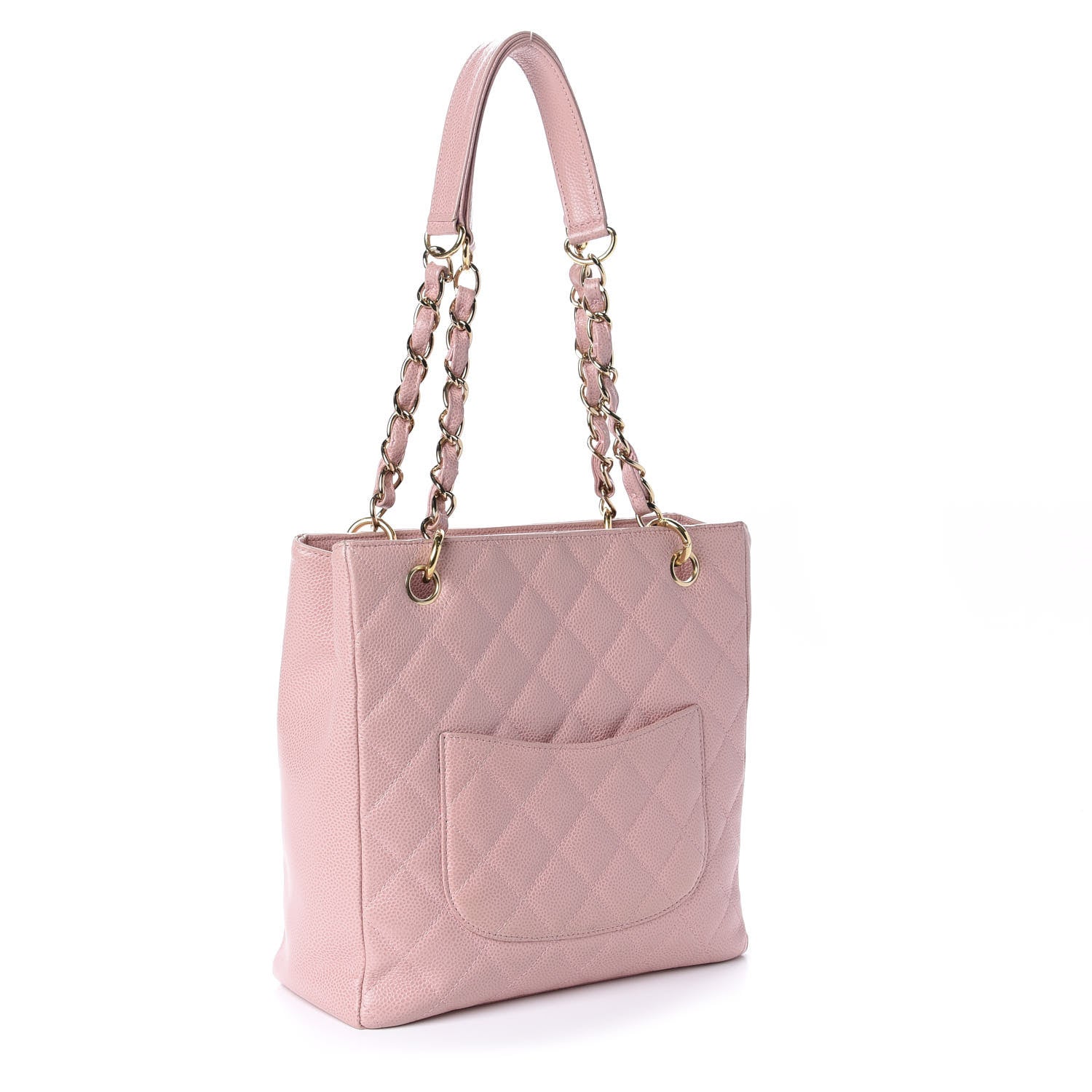 Chanel Caviar Quilted Petit Shopping Tote PST Pink 3 of 10