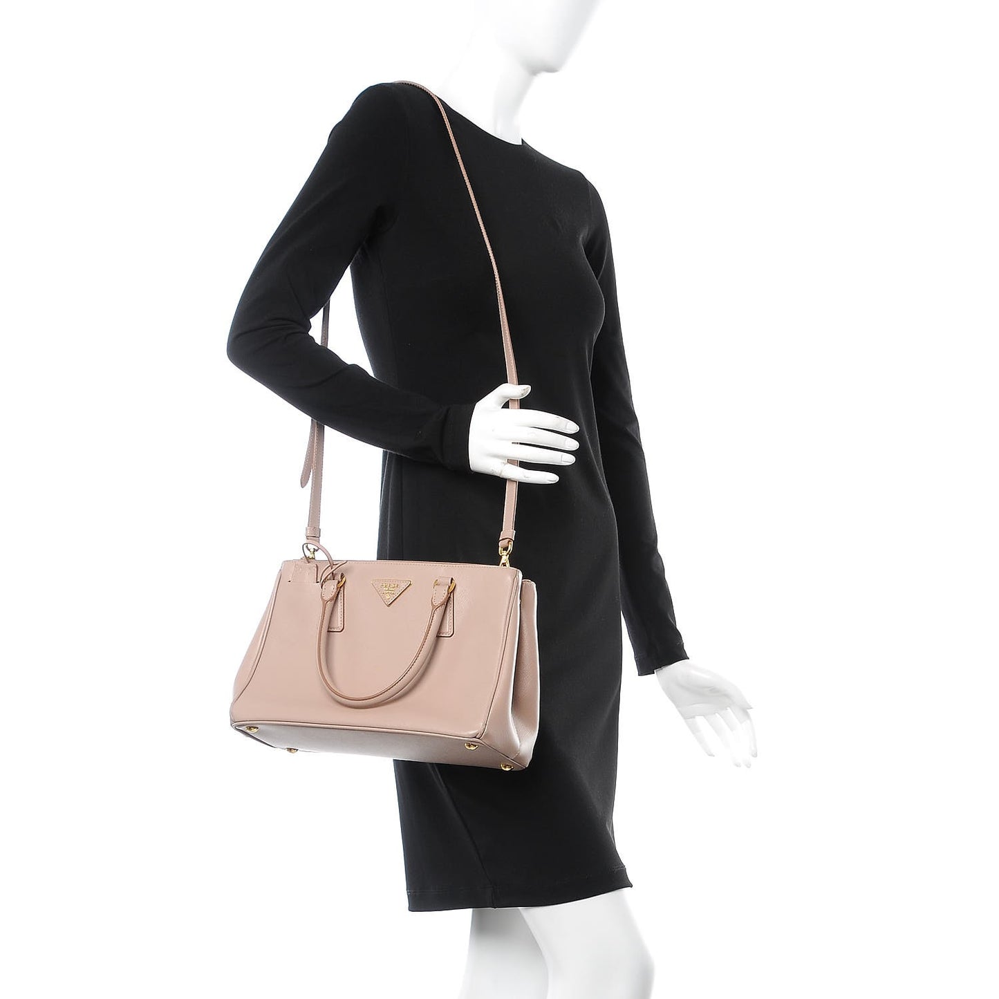 Saffiano Small Galleria Double Zip Tote Cammeo