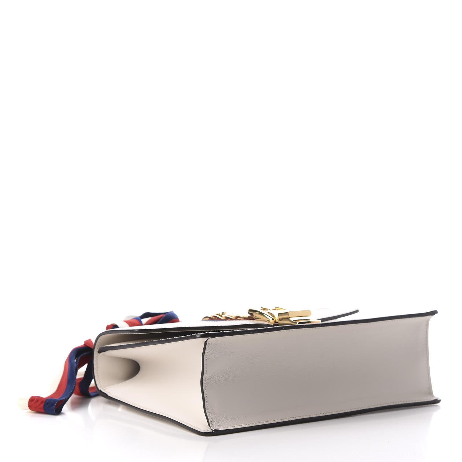 Gucci Calfskin Small Sylvie Shoulder Bag Off White 3 of 8