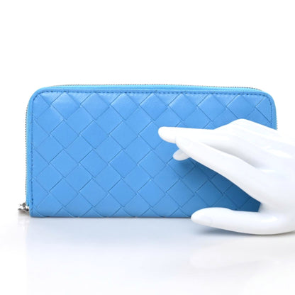 Bottega Veneta Nappa Intrecciato Zip Around Wallet Swimming Pool 2 of 6