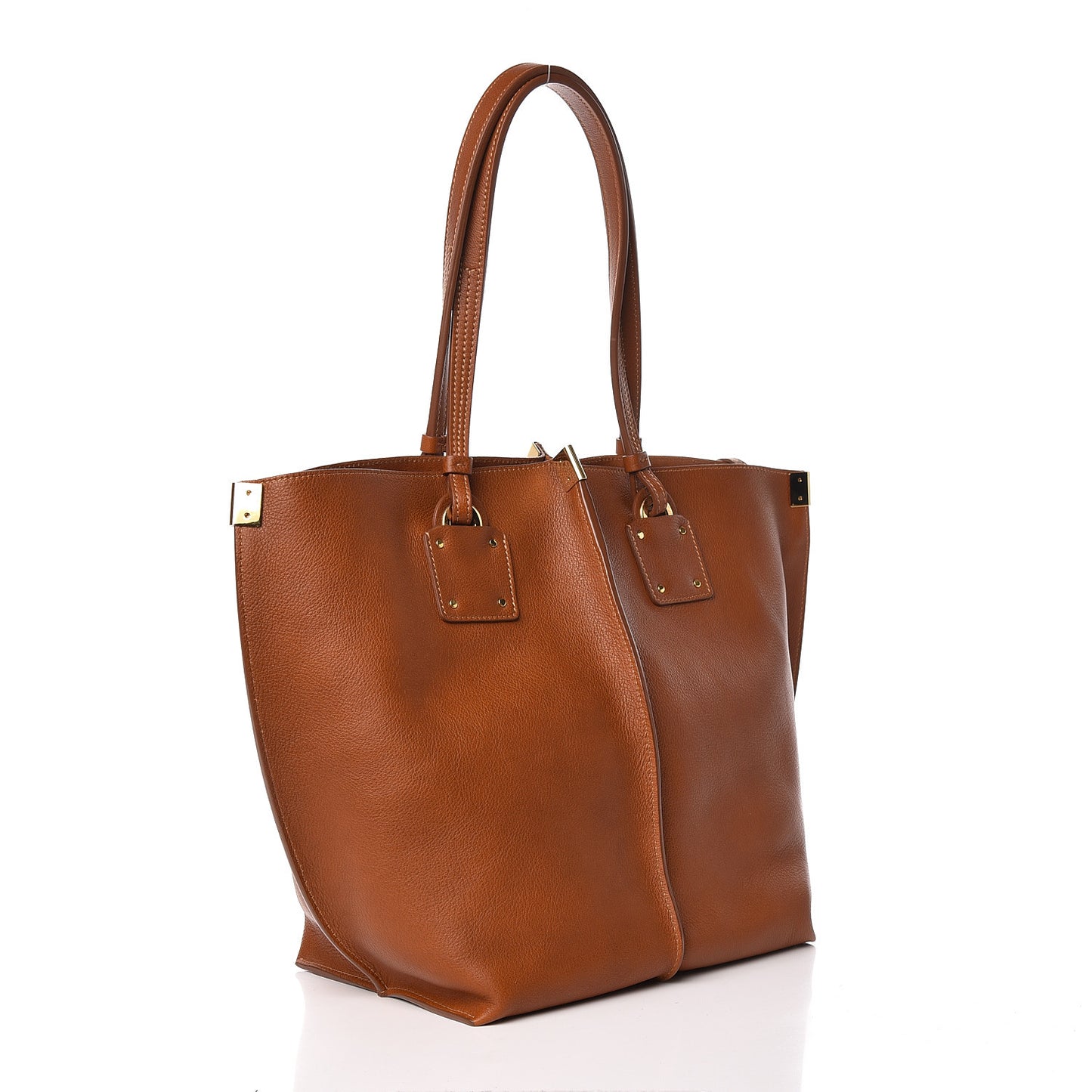 Smooth Calfskin Medium Vick Tote Caramel