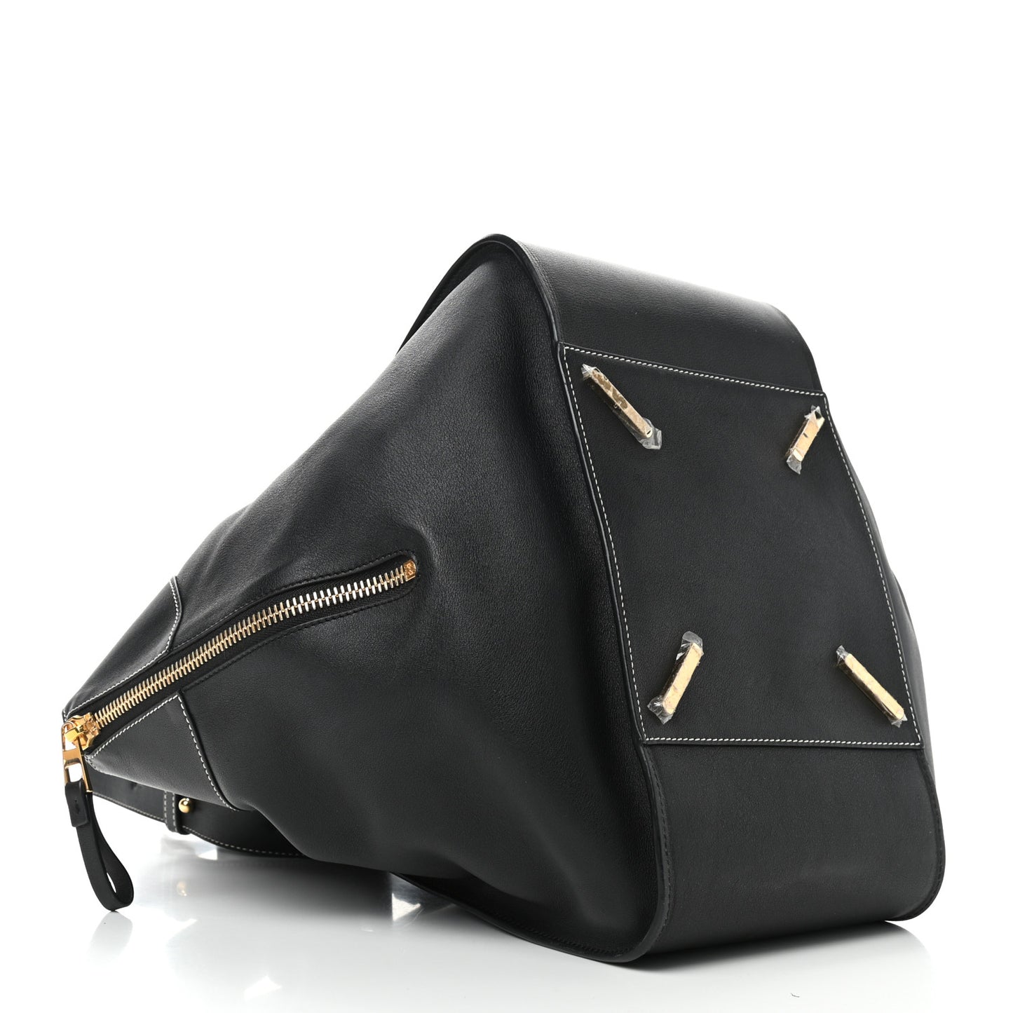 Calfskin Medium See U Later Hammock Shoulder Bag Black White