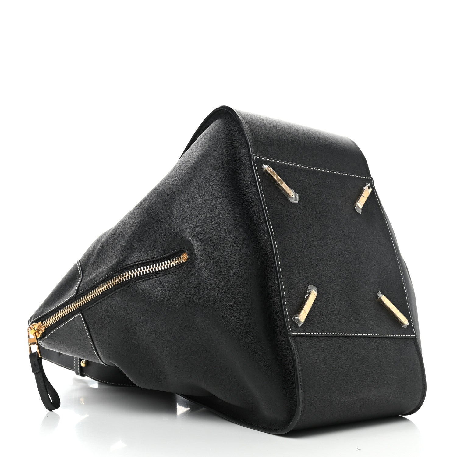 Loewe Calfskin Medium See U Later Hammock Shoulder Bag Black White 4 of 11