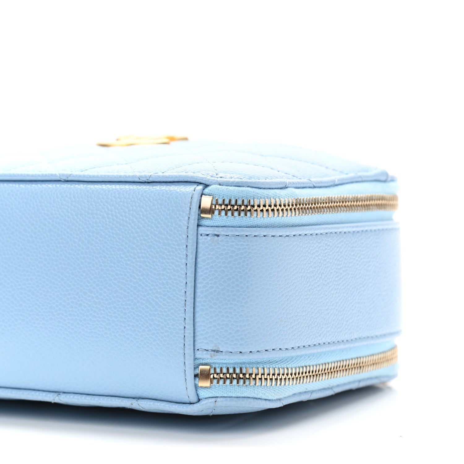 Chanel Caviar Quilted Small Pick Me Up Vanity Case Light Blue 11 of 13