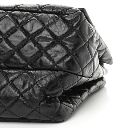 Chanel Metallic Aged Calfskin Quilted Reissue 2.55 Accordion Flap Black 10 of 10