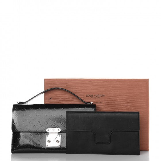 Louis Vuitton Monogram Glace Anouchka Pochette MM Black 17 of 19
