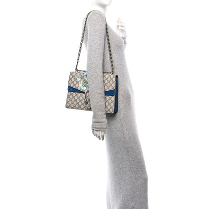Gucci GG Supreme Monogram Blooms Medium Dionysus Shoulder Bag Beige Navy Vintage Blue 2 of 10