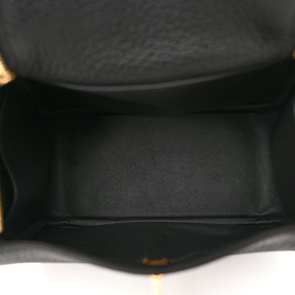 Hermes Taurillon Clemence Mini Lindy 20 Black 5 of 10
