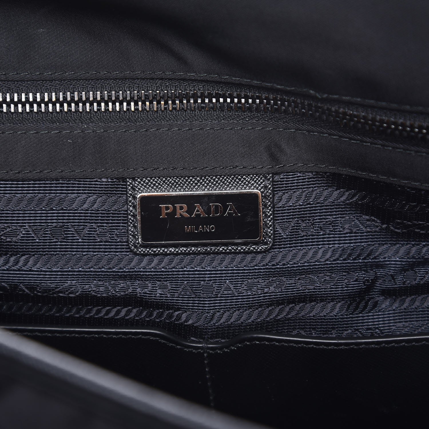 Prada Tessuto Nylon Saffiano Messenger Black 6 of 9