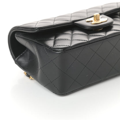 Chanel Lambskin Quilted Mini Top Handle Rectangular Flap Black 8 of 9