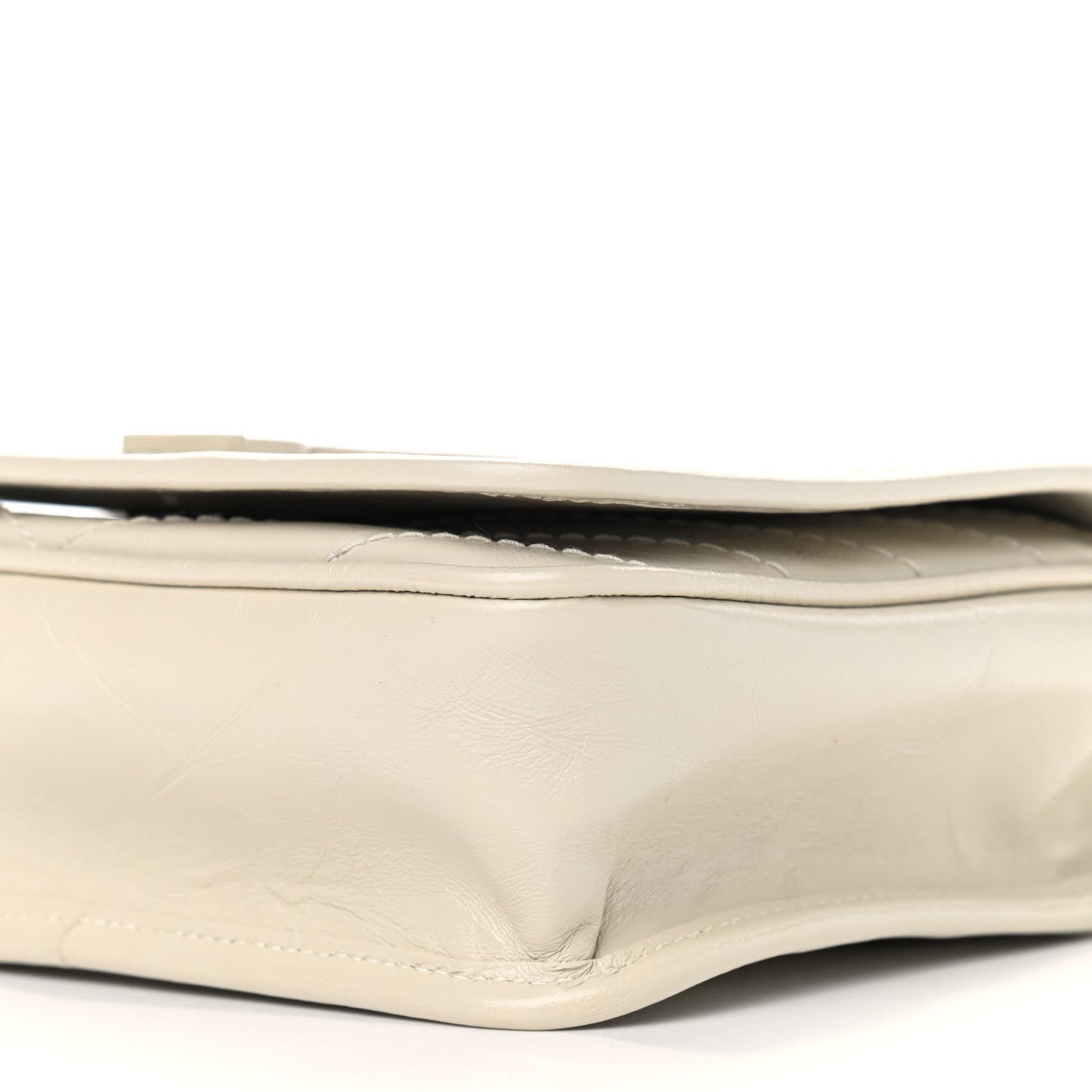 Crinkled Calfskin Matelasse Monogram Niki Chain Wallet Crema Soft