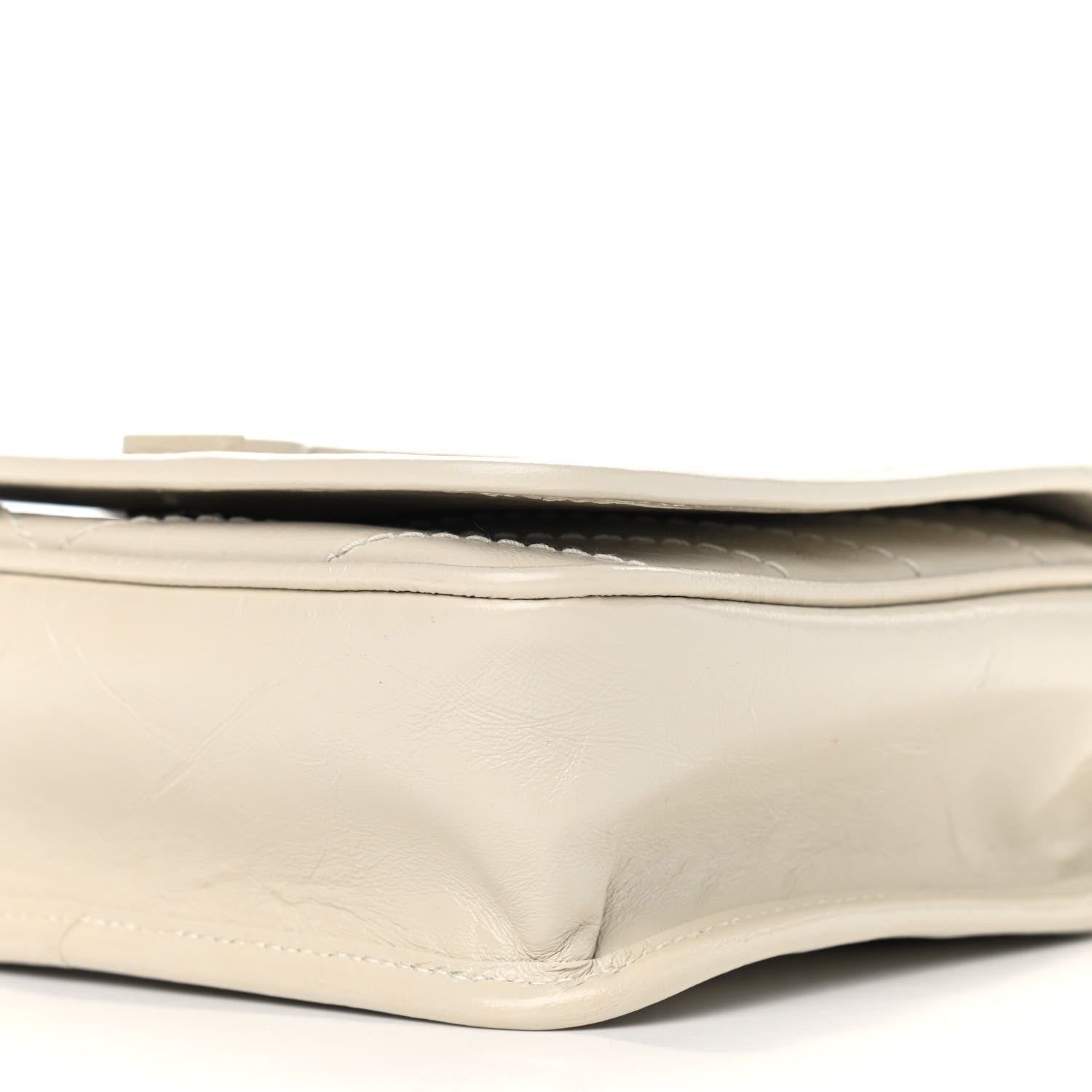 Saint Laurent Crinkled Calfskin Matelasse Monogram Niki Chain Wallet Crema Soft 9 of 9