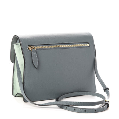 Burberry Grainy Calfskin House Check Small Macken Crossbody Bag Celadon Blue 3 of 11