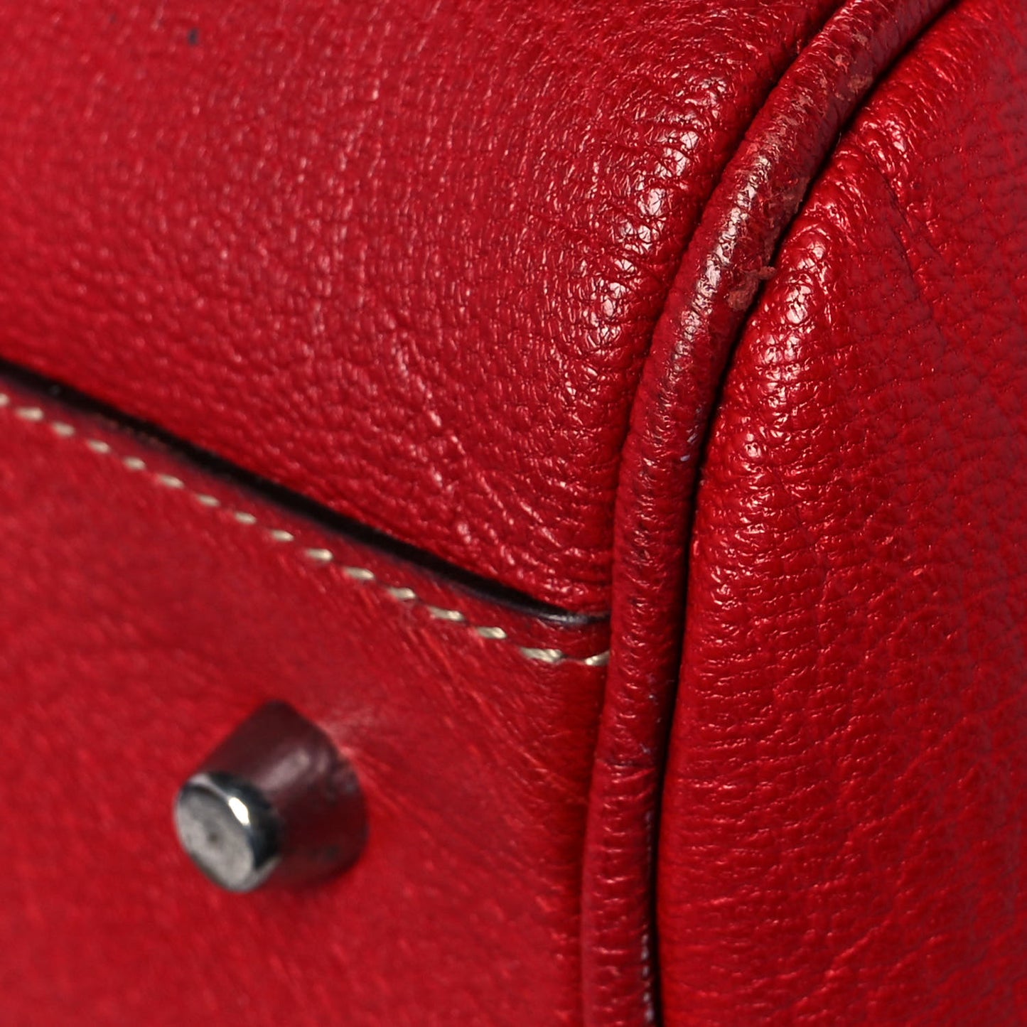Goatskin Cerniera Doctor Bag Rubino