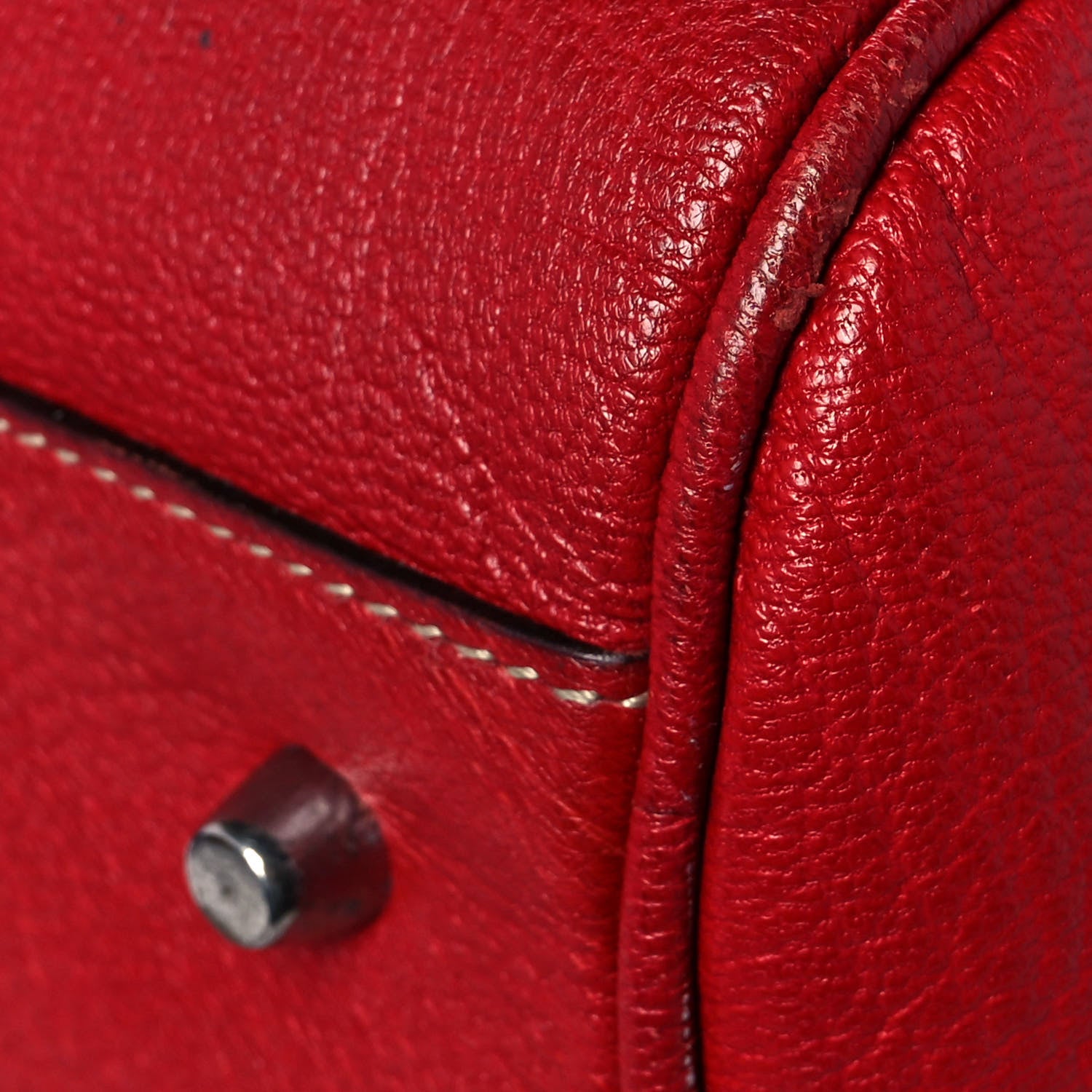 Prada Goatskin Cerniera Doctor Bag Rubino 7 of 13