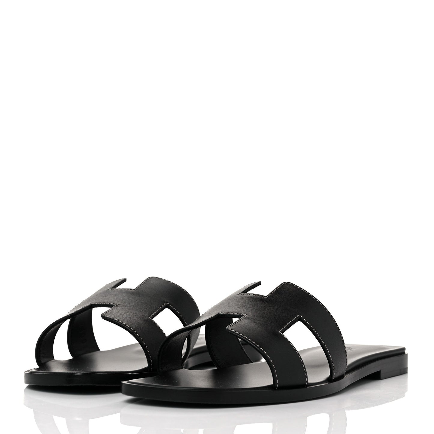 Box Calfskin Oran Sandals 37.5 Black