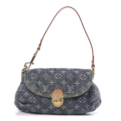 Louis Vuitton Monogram Denim Mini Pleaty Blue 1 of 9